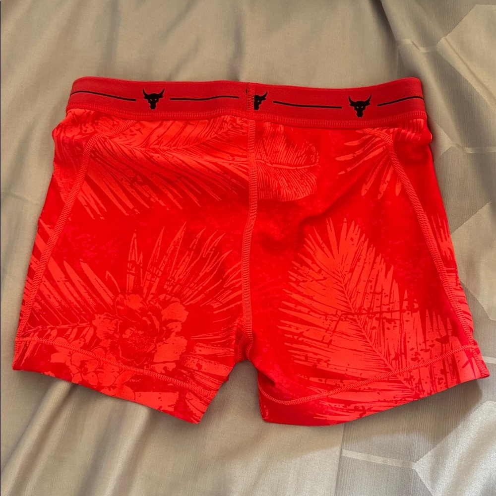Under Armour Project Rock Red Patterned Shorts - image 5
